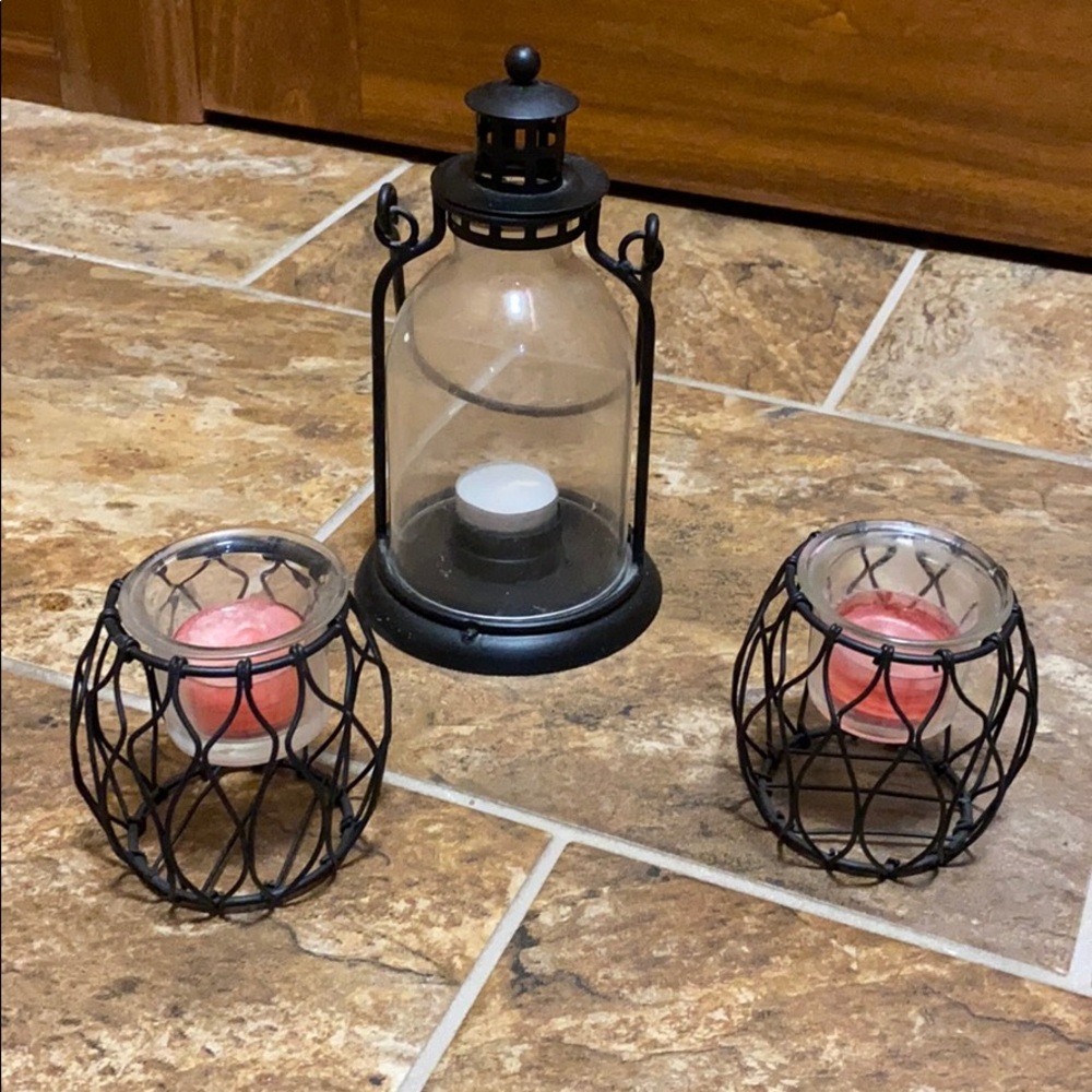 3 candle holders